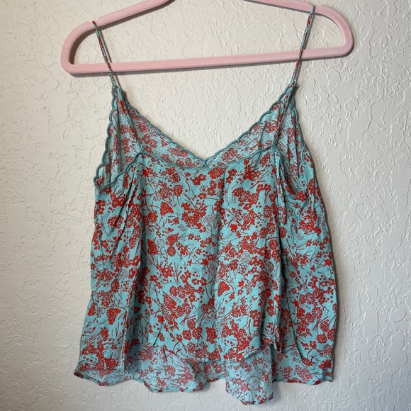 Free People Intimately blue & orange floral tank top - Picture 3 of 3
